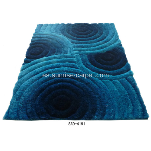 Poliéster Shaggy alfombra con patrón 3D para la decoración del hogar